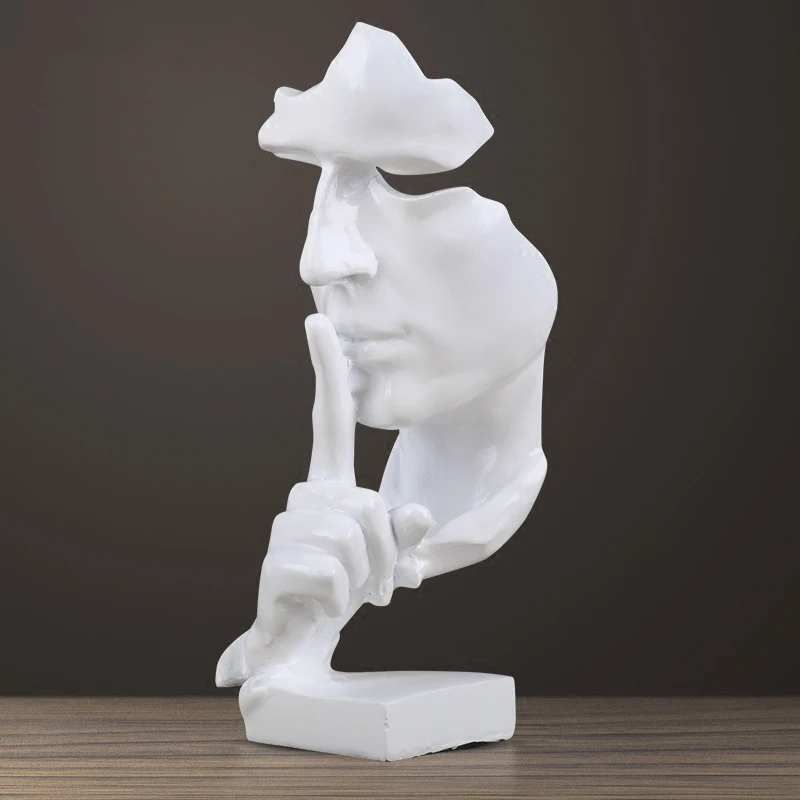 European The Abstract Sculpture Silence Is Gold Figurine Ornaments Office Home Decoration Modern Art Resin Decoration Craft
European The Abstract Sculpture Silence Is Gold Figurine Ornaments Office Home Decoration Modern Art Resin Decoration Craft