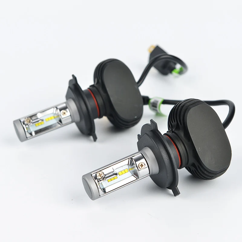 

Os High/Dipped Beam H4 Led Car Bulbs 6500K SUV Headlight Kits 2WD/4WD Automobile Head Light 50W/Pair Fan-less CSP Chips lamp