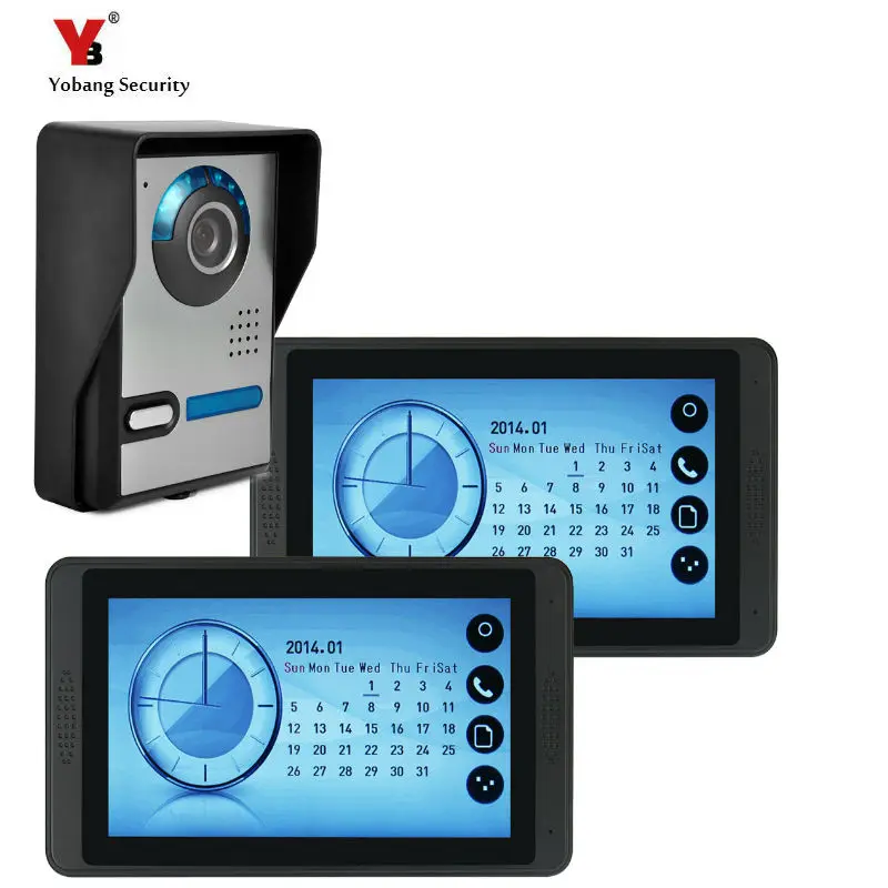 Wired Video Door Phone System Visual Intercom Doorbell with 2*7 inch Monitor + 1*700TVL Outdoor Camera
Wired Video Door Phone System Visual Intercom Doorbell with 2*7 inch Monitor + 1*700TVL Outdoor Camera