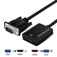 Audio TV AV HDTV PC Video Cable VGA2HDMI Converter Adapter Portable Plug and play VGA To HDMI Output 1080P HD High Quality image