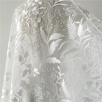 Ivory Wedding Dress Lace Fabric Organza Embroidery Flower Tulle Lace Fabric Bridal Gowns Material 1 Yard
Ivory Wedding Dress Lace Fabric Organza Embroidery Flower Tulle Lace Fabric Bridal Gowns Material 1 Yard
