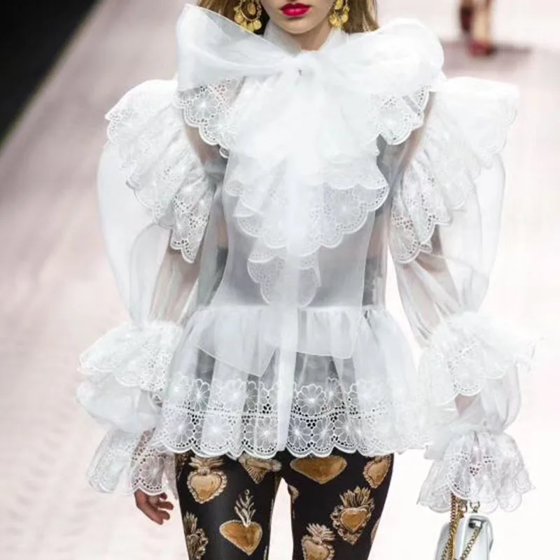 2019 Fashion Summer White Lace Blouse Shirt Women Turtle Neck High Street Sleeve Blouses Female Casual Long Tops
2019 Fashion Summer White Lace Blouse Shirt Women Turtle Neck High Street Sleeve Blouses Female Casual Long Tops