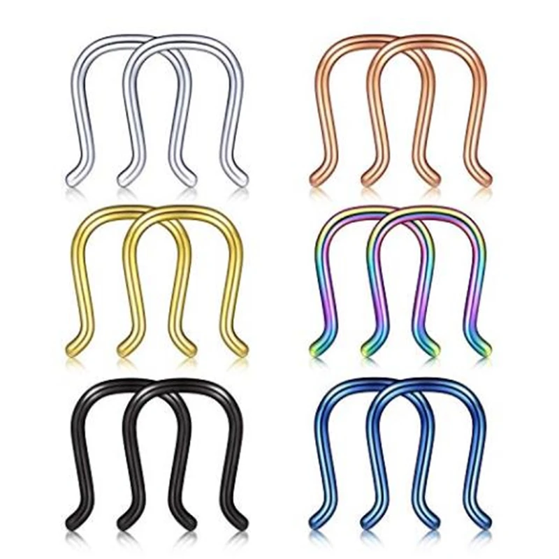 Nose Ring Septum Piercing Jewelry Kit U-Shaped Nose Hoop 316L Surgical Steel Hanger Retainer Nostril 14g 16g 18g for Women Men
Nose Ring Septum Piercing Jewelry Kit U-Shaped Nose Hoop 316L Surgical Steel Hanger Retainer Nostril 14g 16g 18g for Women Men