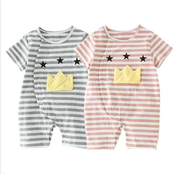 Cute Baby Girl Romper Baby Boy Summer Outfit Soft Cotton Star Crown Smile Striped Printed Clothes 0-24Months
Cute Baby Girl Romper Baby Boy Summer Outfit Soft Cotton Star Crown Smile Striped Printed Clothes 0-24Months
