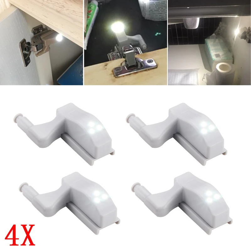 Myhomera 4Pcs LED Cabinet Hinge Sensor Light Wardrobe Touch Lamp Night Lights Under Inner Cupboard Bulb Kitchen Lighting 0.3W
Myhomera 4Pcs LED Cabinet Hinge Sensor Light Wardrobe Touch Lamp Night Lights Under Inner Cupboard Bulb Kitchen Lighting 0.3W