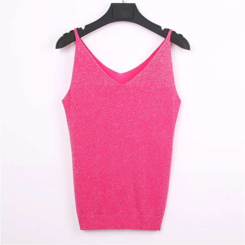 Women Camis Lurex Knitted Elegant Bodycon Sexy Off Shoulder Tank Tops Sleeveless Backless Top Vest V Neck Solid Camis Sweater
Women Camis Lurex Knitted Elegant Bodycon Sexy Off Shoulder Tank Tops Sleeveless Backless Top Vest V Neck Solid Camis Sweater