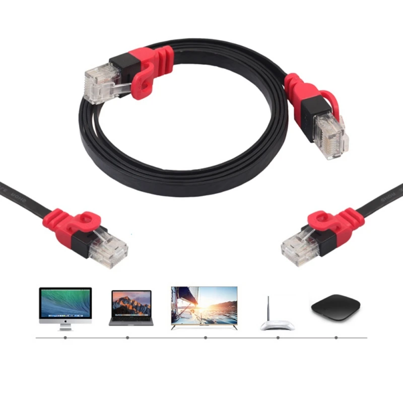 REXLIS Cat6 Gigabit Unshielded Flat Network Cord 50cm 1m to 20m Cable CAT6 Flat UTP Ethernet Network Cable RJ45 Patch LAN Cables
REXLIS Cat6 Gigabit Unshielded Flat Network Cord 50cm 1m to 20m Cable CAT6 Flat UTP Ethernet Network Cable RJ45 Patch LAN Cables
