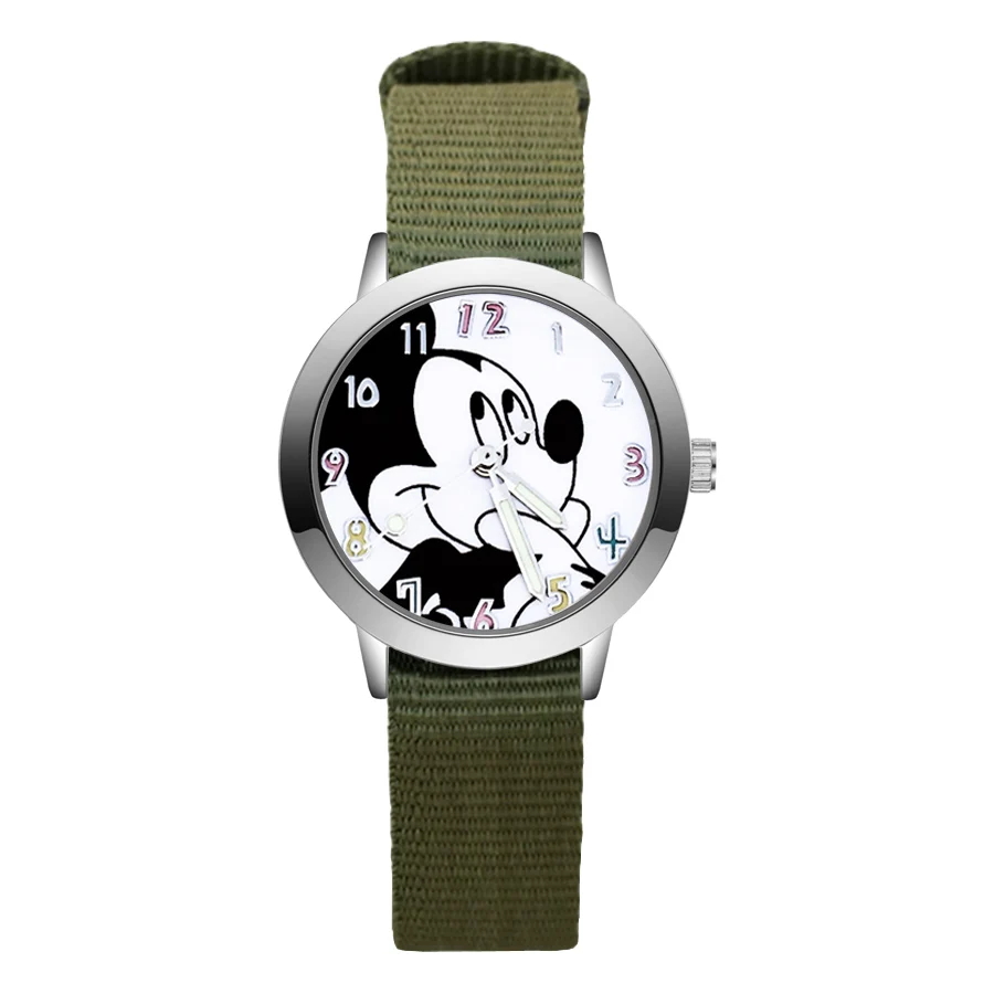 Fashion Cartoon Cute Mickey Minnie Mouse style Children's Watches Kids Student Girls Boys Quartz Nylon strap Wrist Watch JA05
Fashion Cartoon Cute Mickey Minnie Mouse style Children's Watches Kids Student Girls Boys Quartz Nylon strap Wrist Watch JA05
