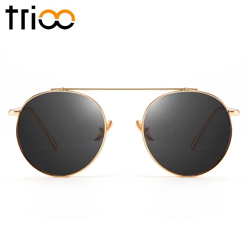 TRIOO Retro Round Sunglasses Gold Frame Metal Sun Glasses for women Vintage Cool Black Oculos de sol Steampunk Shades
TRIOO Retro Round Sunglasses Gold Frame Metal Sun Glasses for women Vintage Cool Black Oculos de sol Steampunk Shades