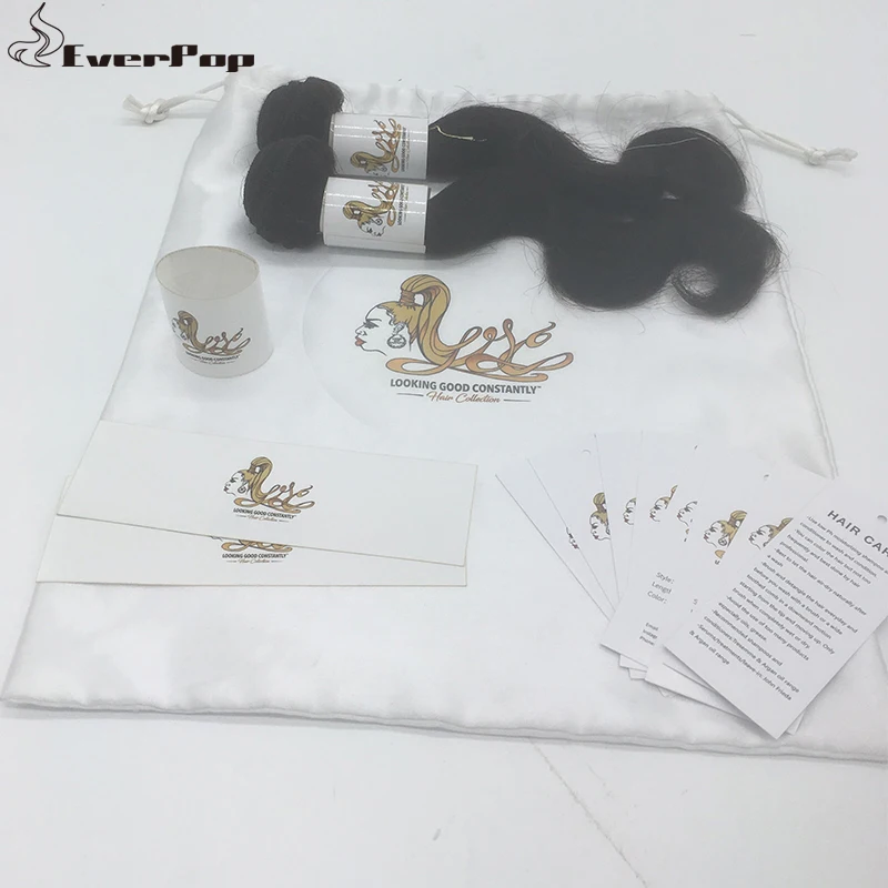 Custom Hair Extension/Hair Bundles Packaging Sets 500pcs Human Virgin Hair Adhesive Wrap 500pcs Hair Hang Tags 100pcs Satin Bags
Custom Hair Extension/Hair Bundles Packaging Sets 500pcs Human Virgin Hair Adhesive Wrap 500pcs Hair Hang Tags 100pcs Satin Bags