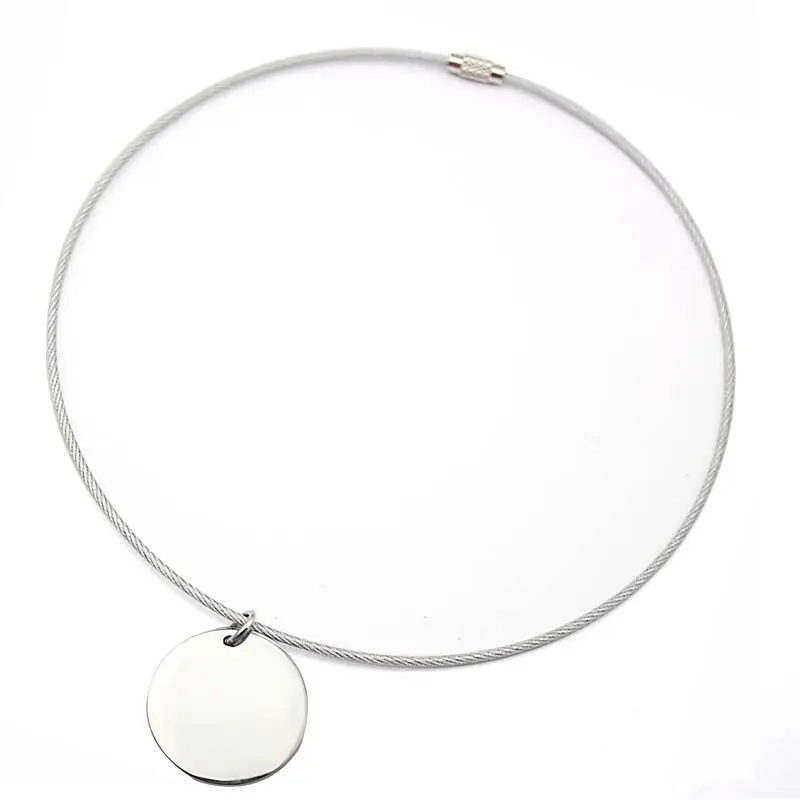 Engrave European style simple coin pendant for women ladies metal silver wire necklace collar choker statement stainless steel
Engrave European style simple coin pendant for women ladies metal silver wire necklace collar choker statement stainless steel