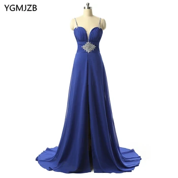Royal Blue Evening Dress Long 2018 A-Line Bead Spaghetti Strap Chiffon Prom Dress Women Formal Prom Evening Gown Robe De Soiree
Royal Blue Evening Dress Long 2018 A-Line Bead Spaghetti Strap Chiffon Prom Dress Women Formal Prom Evening Gown Robe De Soiree