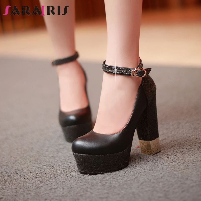 SARAIRIS New Big Size 32-43 Ankle Strap Bling High Heels Platform Shoes Woman Casual Party Office Spring Autumn Evening Pumps
SARAIRIS New Big Size 32-43 Ankle Strap Bling High Heels Platform Shoes Woman Casual Party Office Spring Autumn Evening Pumps