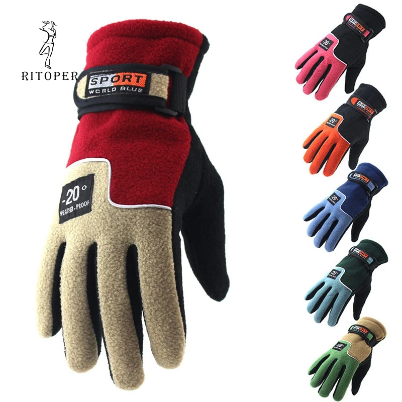 RITOPER Unisex Winter Fleece Gloves Outdoor Velvet Warm Windproof Gloves Full Finger Riding Motorcycle Skiing Sports Fashion New
RITOPER Unisex Winter Fleece Gloves Outdoor Velvet Warm Windproof Gloves Full Finger Riding Motorcycle Skiing Sports Fashion New