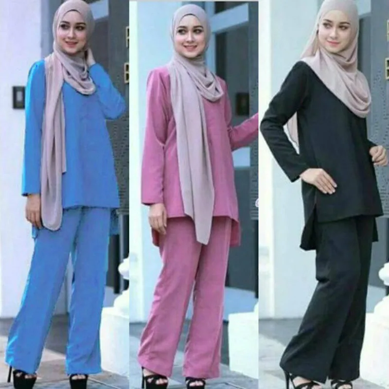 iRicheraf Fashion Adult Islamic Clothing Malaysia Muslim Pants + Tops Casual Sets for Women High Quality Pink Blue Black
iRicheraf Fashion Adult Islamic Clothing Malaysia Muslim Pants + Tops Casual Sets for Women High Quality Pink Blue Black