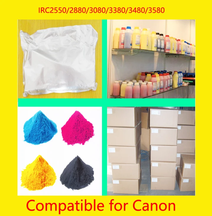 

Toner Factory Compatible for Canon IRC2550 2880 3080 3380 3480 3580 Color Toner Powder Color Cartridge Powder Refill Bulk Toner