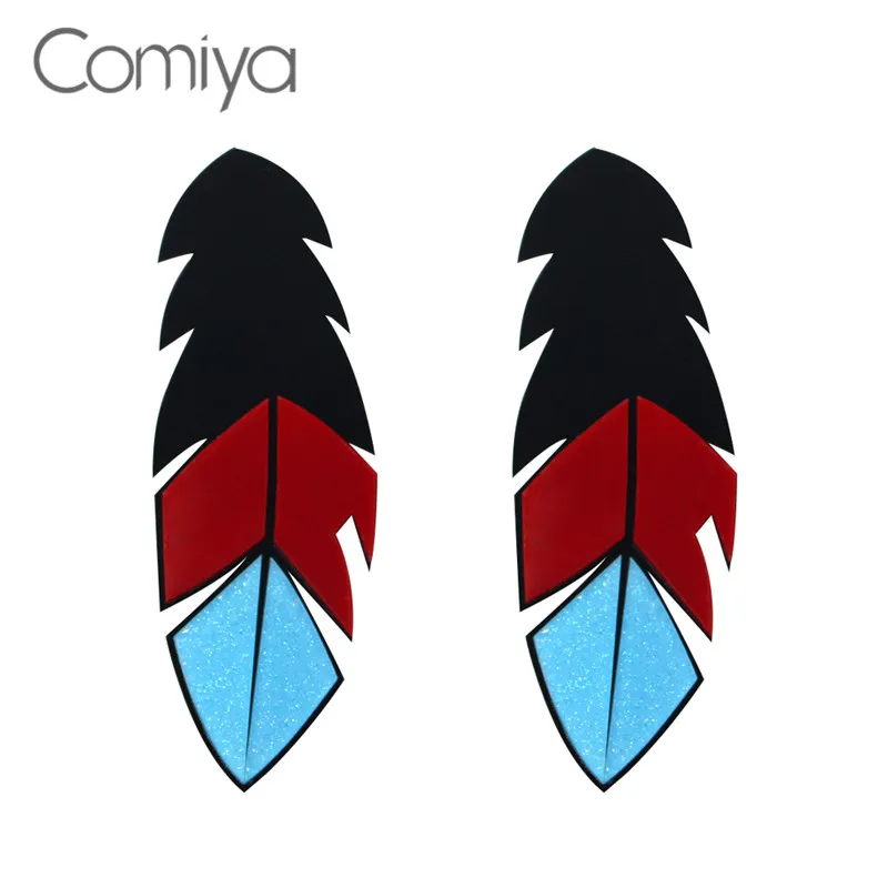 Comiya Blue Eed Black Acrylic Feather Shape Pendants Long Drop Earrings For Women European Fashion Dangle Earring Brincos Femme
Comiya Blue Eed Black Acrylic Feather Shape Pendants Long Drop Earrings For Women European Fashion Dangle Earring Brincos Femme