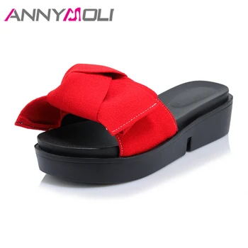 ANNYMOLI 2018 Summer Sandals Women Slippers Slides Shoes Platform Sandals Wedges Bow-knot Shoes Large Size 10 43 44 Red Sandals
ANNYMOLI 2018 Summer Sandals Women Slippers Slides Shoes Platform Sandals Wedges Bow-knot Shoes Large Size 10 43 44 Red Sandals