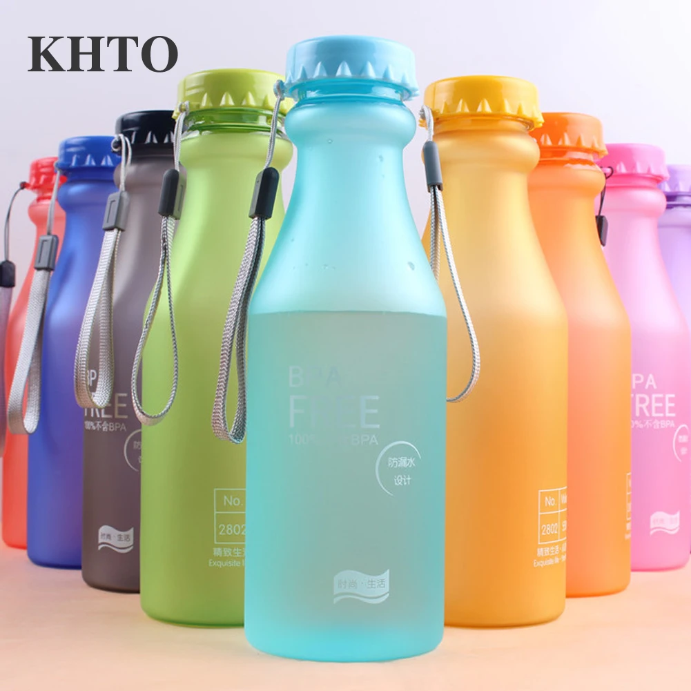 KHTO 550ML Portable Candy Color Sports Soda Bottle Unbreakable Plastic Water Bottle High Quality BPA Free
KHTO 550ML Portable Candy Color Sports Soda Bottle Unbreakable Plastic Water Bottle High Quality BPA Free