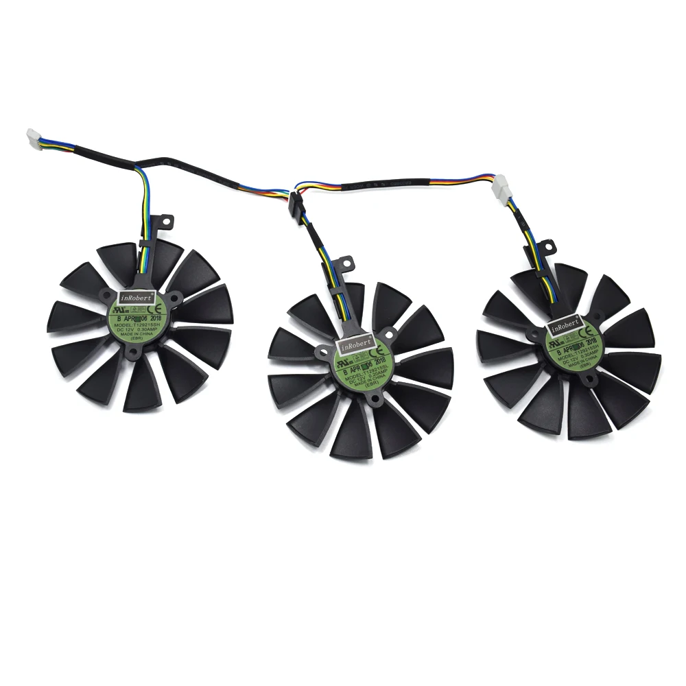 T129215SH T129215SL 12V 0.30A Fan size 87mm 3holes For ASUS ROG-STRIX-RTX 2070-O8G-GAMING Graphic Card Cooling Fan
T129215SH T129215SL 12V 0.30A Fan size 87mm 3holes For ASUS ROG-STRIX-RTX 2070-O8G-GAMING Graphic Card Cooling Fan