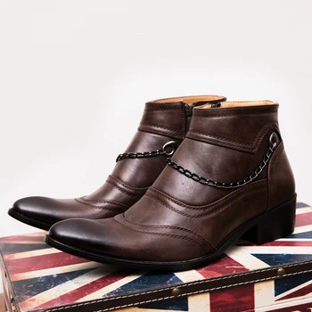 Hot Men Young Casual Shoes British Retro Mens Zip Boots Brown Black Fashion Ankle Boots Men High Quality Wedding Pointy Boots
Hot Men Young Casual Shoes British Retro Mens Zip Boots Brown Black Fashion Ankle Boots Men High Quality Wedding Pointy Boots