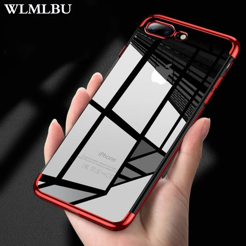 Luxury Silicone Clear Case for iPhone X 6 6S Plus TPU Soft Plating Frame Transparent Back Cover for iPhone 7 8 Plus XS Max XR
Luxury Silicone Clear Case for iPhone X 6 6S Plus TPU Soft Plating Frame Transparent Back Cover for iPhone 7 8 Plus XS Max XR