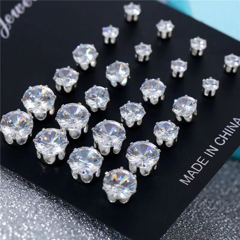 SexeMara 12 Pair/Pack AAA CZ Shiny Wedding Stud Earrings Set for Women Men C Accessorystal Jewelryry Earing Oorbellen Girls Gift
SexeMara 12 Pair/Pack AAA CZ Shiny Wedding Stud Earrings Set for Women Men C Accessorystal Jewelryry Earing Oorbellen Girls Gift