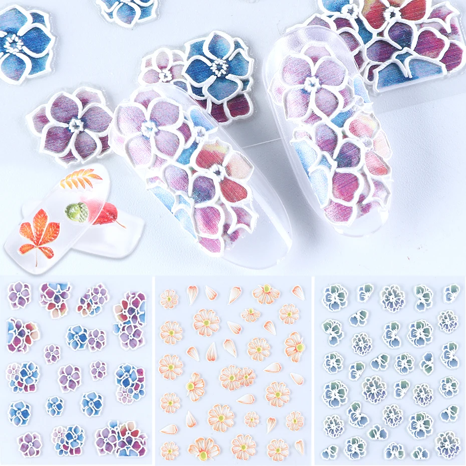 1pcs 5D Embossed Nail Sticker Flower Leaf Self Adhesive Engraved Decals Sliders Nail Art Decorations Manicure Design Tips LA1019
1pcs 5D Embossed Nail Sticker Flower Leaf Self Adhesive Engraved Decals Sliders Nail Art Decorations Manicure Design Tips LA1019