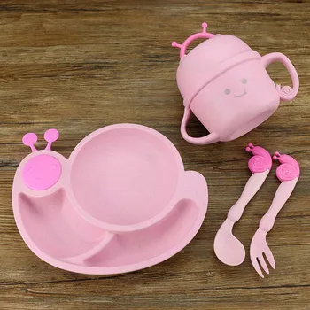 6pcs/set Wheat Fiber Children Tableware Set Baby Dinnerware Plate Dishes Bowl With Spoon Dinnerware Feeding Set Food Container
6pcs/set Wheat Fiber Children Tableware Set Baby Dinnerware Plate Dishes Bowl With Spoon Dinnerware Feeding Set Food Container