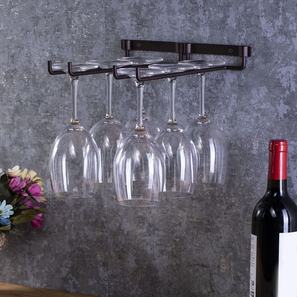 Wall Mount Hanger Supplies Hanging Stemware Under Cabinet Home Kitchen Holder Shelf Bar Wine Rack Double Row Useful Metal
Wall Mount Hanger Supplies Hanging Stemware Under Cabinet Home Kitchen Holder Shelf Bar Wine Rack Double Row Useful Metal