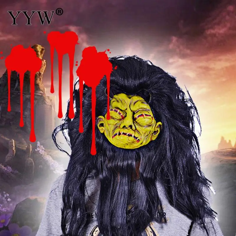 Halloween Scary Mask Demon Horror Masks With Long Wig Masquerade Mascaras Halloween Costume Party Realistic Latex Masker Props
Halloween Scary Mask Demon Horror Masks With Long Wig Masquerade Mascaras Halloween Costume Party Realistic Latex Masker Props