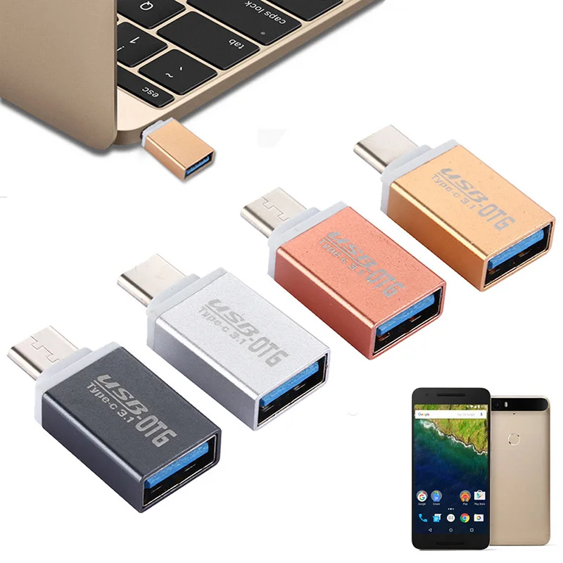 

USB Male to USB 3.1 Type-c OTG Female Data Adapter Connector For Oneplus 2 For MacBook Q99 -- WWO66