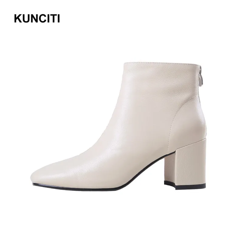 2019 KUNCITI High Heel Womens Chelsea Boots Genuine Leather Vintage Boots Square Toe Ladies Ankle Booties Elegant Style D934
2019 KUNCITI High Heel Womens Chelsea Boots Genuine Leather Vintage Boots Square Toe Ladies Ankle Booties Elegant Style D934