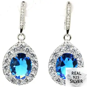 9.1g Real 925 Solid Sterling Silver Ravishing Paris Blue Topaz CZ SheType Earrings 41x16mm
9.1g Real 925 Solid Sterling Silver Ravishing Paris Blue Topaz CZ SheType Earrings 41x16mm