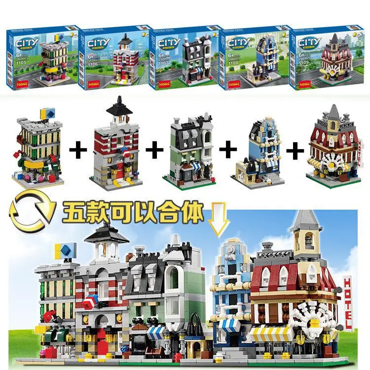 Decool 1105-1109 Model building kits city MINI Modular Building 3D blocks Educational toys hobbies for children
Decool 1105-1109 Model building kits city MINI Modular Building 3D blocks Educational toys hobbies for children