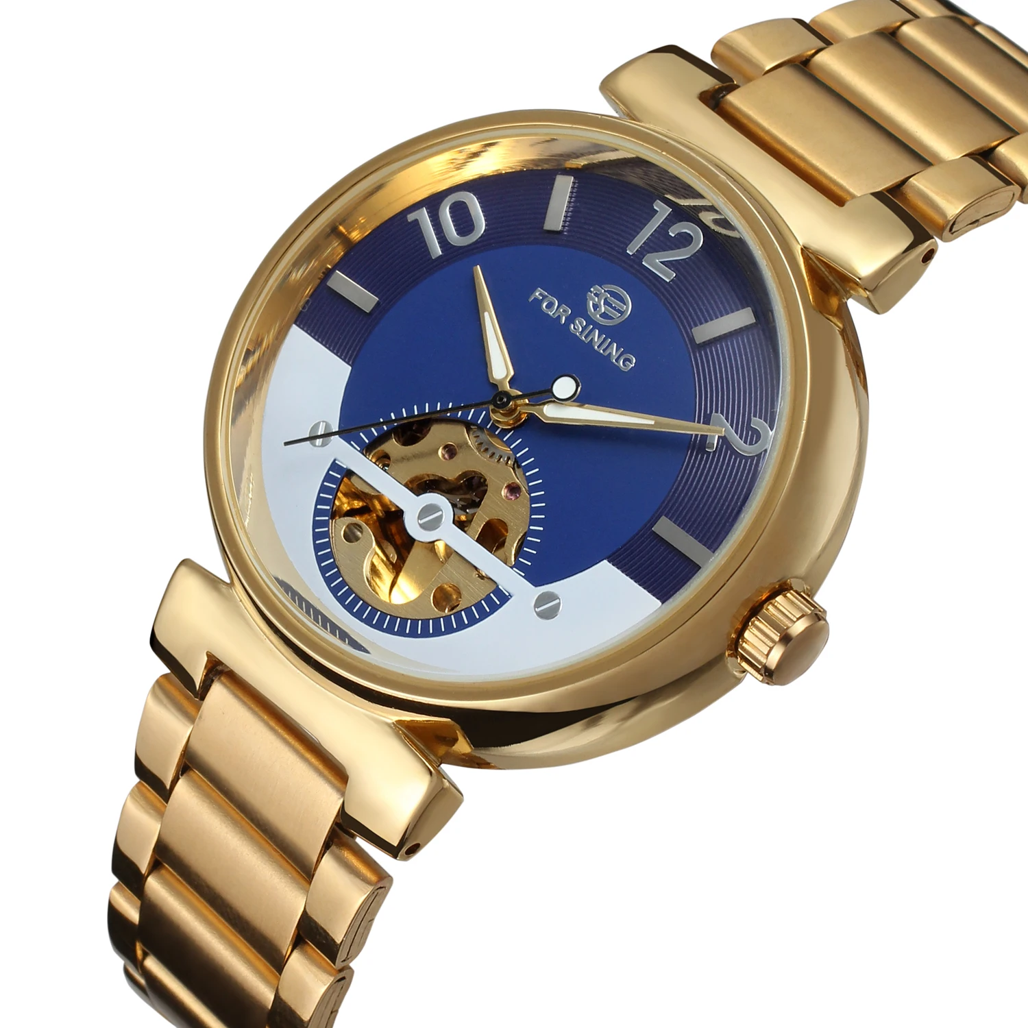 FORSINING Top Brand Luxury Royal Dress Mechanical Men Golden Stainless Steel Strap Skeleton Roman Number Dial Auto Wrist Watches
FORSINING Top Brand Luxury Royal Dress Mechanical Men Golden Stainless Steel Strap Skeleton Roman Number Dial Auto Wrist Watches