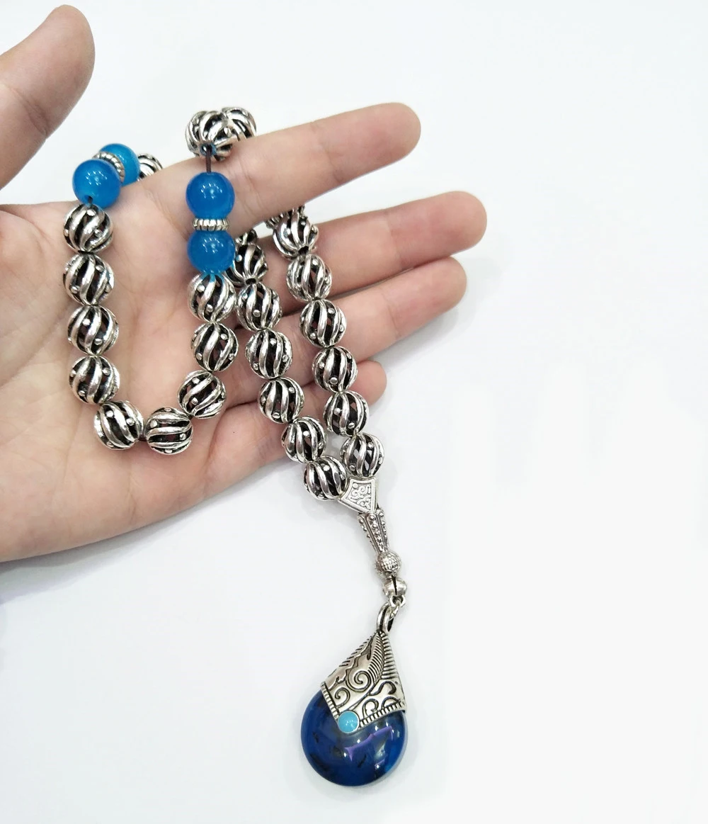 Tesbih Store 10mm Silver plated Prayer Beads Tasbih Tesbih Tasbeeh Subha Misbaha Islamic bracelet
Tesbih Store 10mm Silver plated Prayer Beads Tasbih Tesbih Tasbeeh Subha Misbaha Islamic bracelet