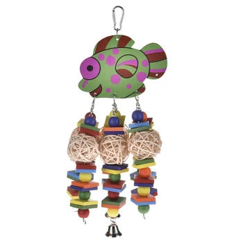 Pet Bird Chewing Toy Parrot Bird Biting Toy Fish Rattan Balls Cages Cockatoo Parakeet Cockatiel Swing Playing Toy with bells
Pet Bird Chewing Toy Parrot Bird Biting Toy Fish Rattan Balls Cages Cockatoo Parakeet Cockatiel Swing Playing Toy with bells