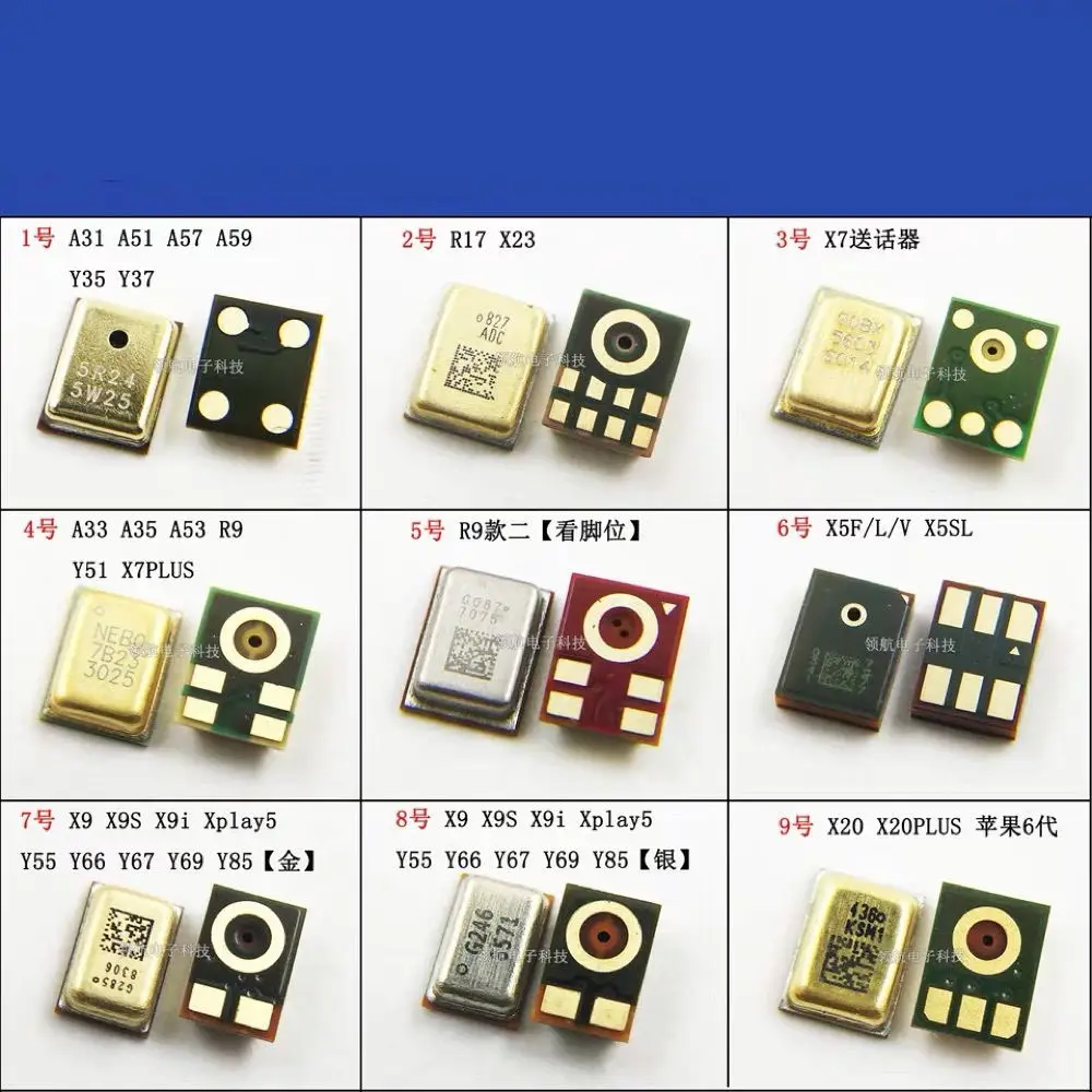 OPPO VIVO R17 R9 X7 X7P X5F X9 X9S Xplay5 X20 Y66 Y67 2/3/4/5/6/8PIN MIC Microphone Digital Silicone PCB Board Inner Spare Part
OPPO VIVO R17 R9 X7 X7P X5F X9 X9S Xplay5 X20 Y66 Y67 2/3/4/5/6/8PIN MIC Microphone Digital Silicone PCB Board Inner Spare Part