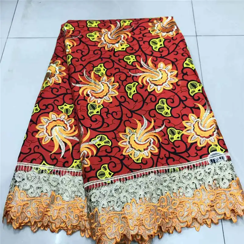 Latest African Wax Prints Fabrics High Quality African Wax Lace Fabric Embroidery With Guipure Lace Fabric 6 Yards! ZQF43003
Latest African Wax Prints Fabrics High Quality African Wax Lace Fabric Embroidery With Guipure Lace Fabric 6 Yards! ZQF43003