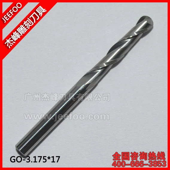 3.175*17 Two Flutes Ball End Mill / Milling Cutters / Cutting Tools / Solid Carbide/Cnc Router Bits
3.175*17 Two Flutes Ball End Mill / Milling Cutters / Cutting Tools / Solid Carbide/Cnc Router Bits