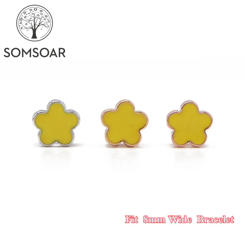 Браслет Somsoar кожаный шириной 8 мм с цветком вишни 10 шт./лот | Украшения и аксессуары
