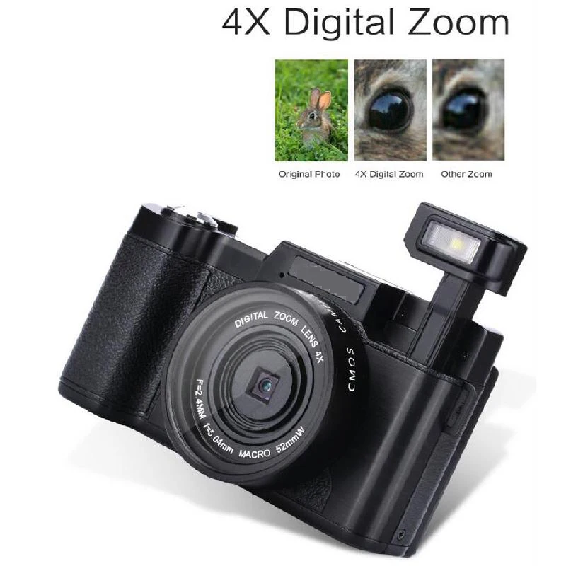 MEMTEQ 3" TFT LCD Full HD 24MP Digital Camera Video 1080P Camcorder CMOS Video Lens + Filter Mini Digital Camera