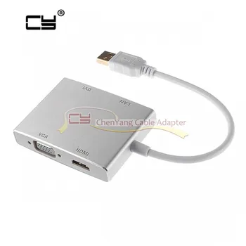 

cy USB 3.0 to DVI VGA HDMI HDTV External Graphics Card & LAN Ethernet RJ45 Networking cable10cm Adapter