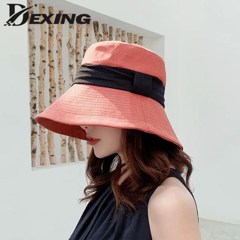 2019 Summer Women Cotton Sun Hat Female Fashion Big Wide Brim Anti-UV Sun Visor Beach Hat Foldable Bucket Hat Chapeau Gorras
2019 Summer Women Cotton Sun Hat Female Fashion Big Wide Brim Anti-UV Sun Visor Beach Hat Foldable Bucket Hat Chapeau Gorras