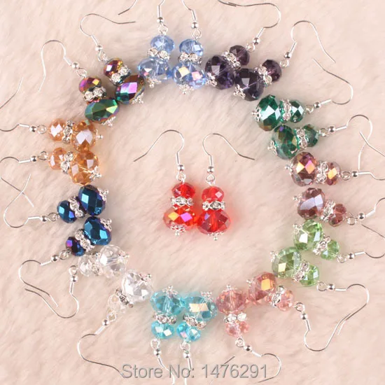 Wholesale Mix-Color Pretty Crystal Glass Faceted Beads Earrings 1 Pairs (Two of the auction )
Wholesale Mix-Color Pretty Crystal Glass Faceted Beads Earrings 1 Pairs (Two of the auction )
