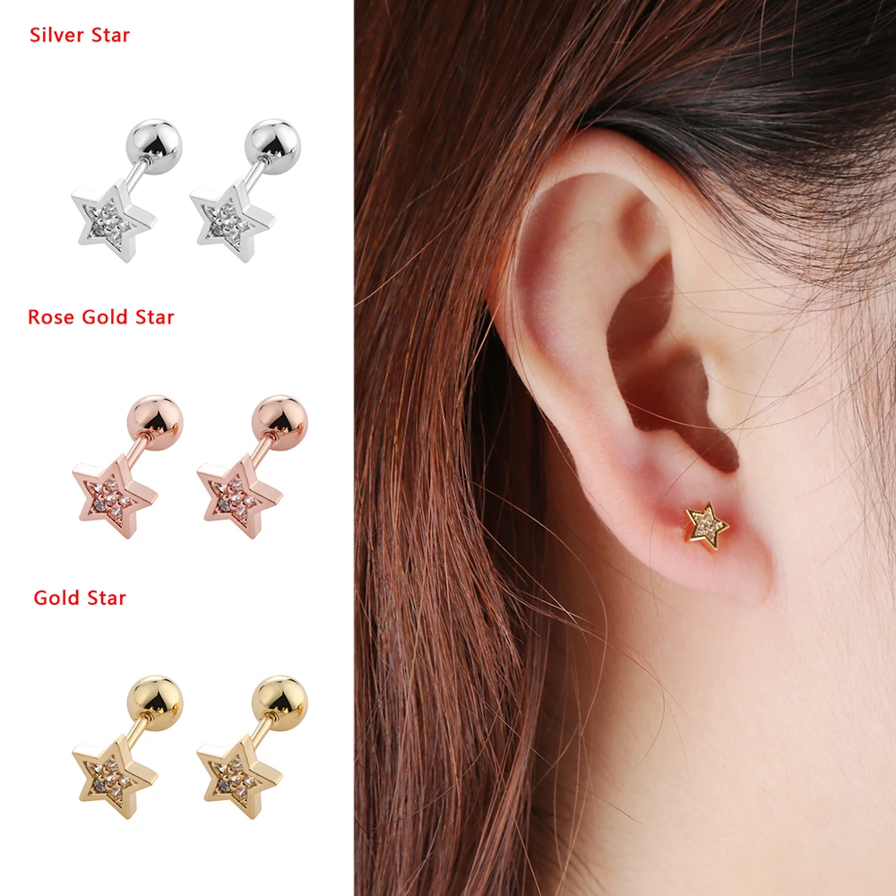 Unisex Ear Piercing Lip Body Cartilage Helix Crystal Star Moon Barbell Bar Earrings Surgical Steel Ear Studs Piercing Jewelry
Unisex Ear Piercing Lip Body Cartilage Helix Crystal Star Moon Barbell Bar Earrings Surgical Steel Ear Studs Piercing Jewelry