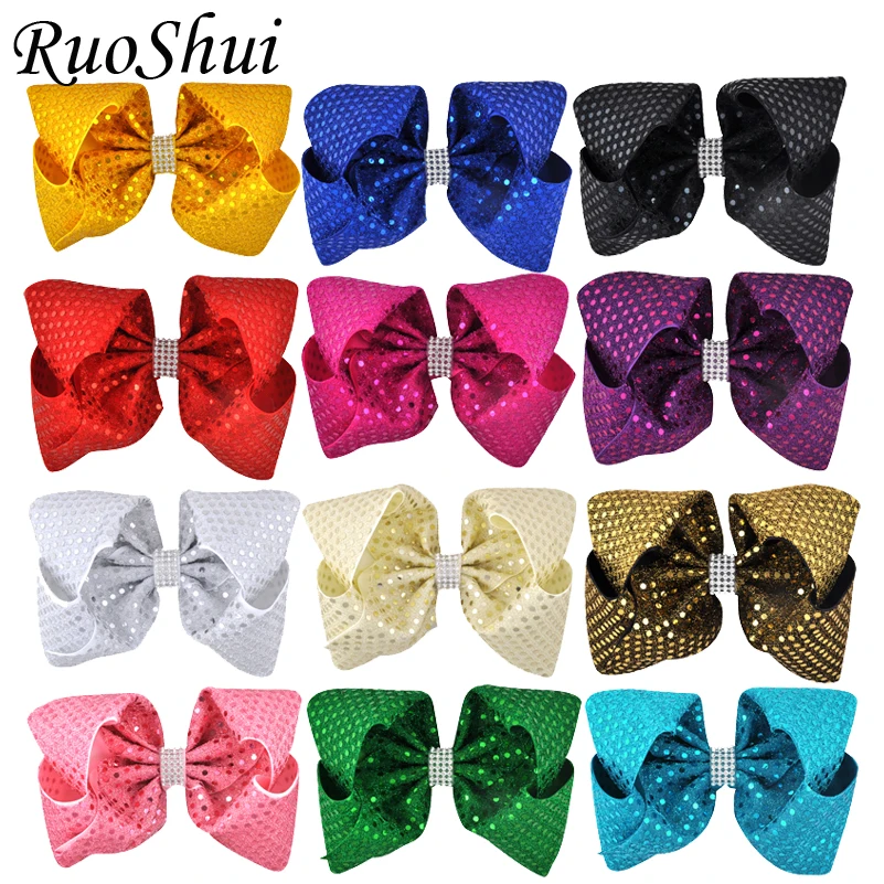12PCS/LOT 8 Inch Delicate Rhinestone Hair Bow Grosgrain Ribbon Hairgrip Alligator Clips Headwear For Girls Hair Accessories
12PCS/LOT 8 Inch Delicate Rhinestone Hair Bow Grosgrain Ribbon Hairgrip Alligator Clips Headwear For Girls Hair Accessories