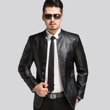 Spring Autumn Slim Fit Faux Leather Jacket Mens Leather Jackets Casual Coats Stand Collar Men PU Leather Multi button Overcoat
Spring Autumn Slim Fit Faux Leather Jacket Mens Leather Jackets Casual Coats Stand Collar Men PU Leather Multi button Overcoat