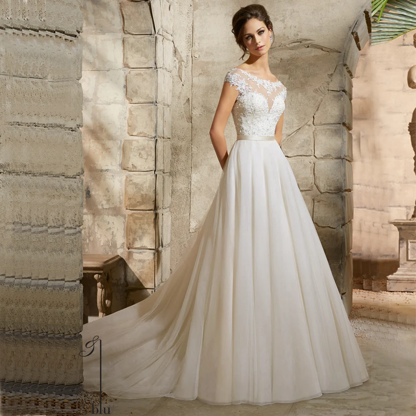 Vnaix WV417 New Arrival Custom Made Boat Neck Cap Sleeve A-line Simple Elegant White Tulle Long Lace Wedding Dress 2015
Vnaix WV417 New Arrival Custom Made Boat Neck Cap Sleeve A-line Simple Elegant White Tulle Long Lace Wedding Dress 2015